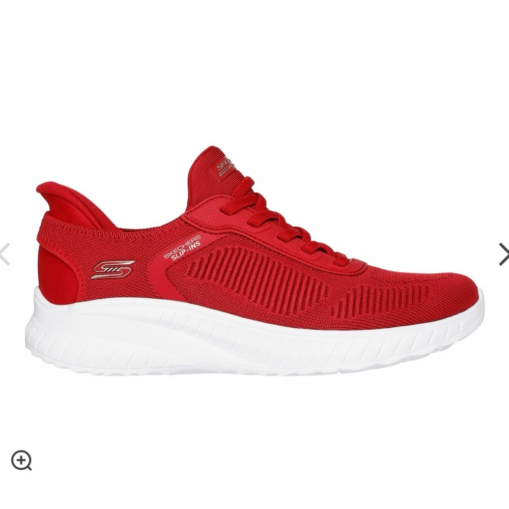 WORN TWICE Red sketchers slip ins